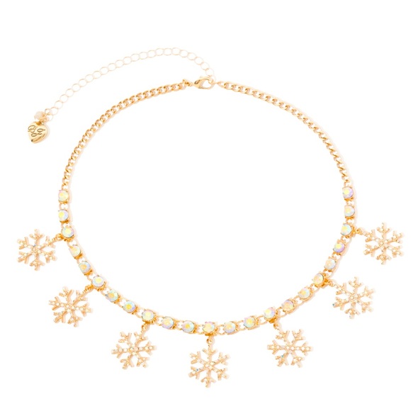 New Betsey Johnson Snowflake Tennis Necklace